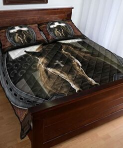 Jesus and Black Horse Quilt Bed Set
