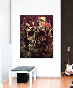 Sugar Bloom Skull Canvas