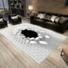 3D Square Vortex Illusion Rug