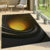 Colourful Optical Vortex Illusion Rug