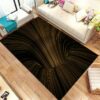 Black And Gold 3D Illusion Rug
