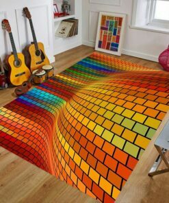 3D Colorful Illusion For Living Room Rug