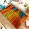 3D Colorful Illusion For Living Room Rug