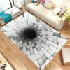 3D Vortex Illusion For Living Room Rug