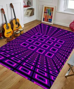 Neon Lights 3D Vortex Illusion Rug