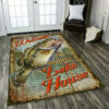 Fishing Welcome To Out Lake House Area Rug