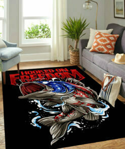Fishing Hooked on Freedom Area Rug
