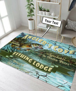 Personalized Fishing Lodge Area Rug