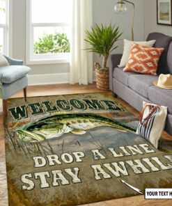 Personalized Fishing Area Rug