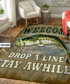 Personalized Fishing Area Rug