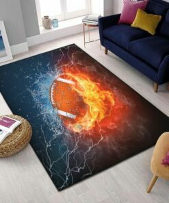 American Football Area Fire Rug