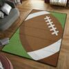 Football Living Room Rug With Ball