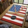 Hockey American Flag Rug