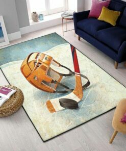 Ice Hockey Player Area Rug