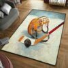 Ice Hockey Player Area Rug