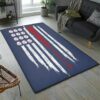 Baseball American Flag Rug