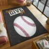 Never Give Up Baseball Rug