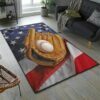 Baseball America Area Rug
