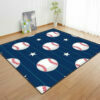 Baseball Pattern Area Rug Floor Mat