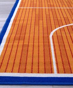 Basketball Court Sports Theme Area Rug