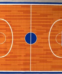 Basketball Court Sports Theme Area Rug