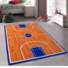 Basketball Court Sports Theme Area Rug