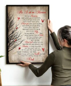 As I Sit In Heaven Cardinal Memorial Canvas