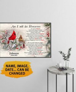 As I Sit In Heaven Inspirational Canvas