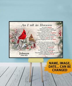 As I Sit In Heaven Inspirational Canvas