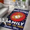 Personalized Us Marine Corps Rug, Marine Corps Rug