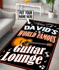 Guitar Area Rugs Personalized Guitar Lounge Rug