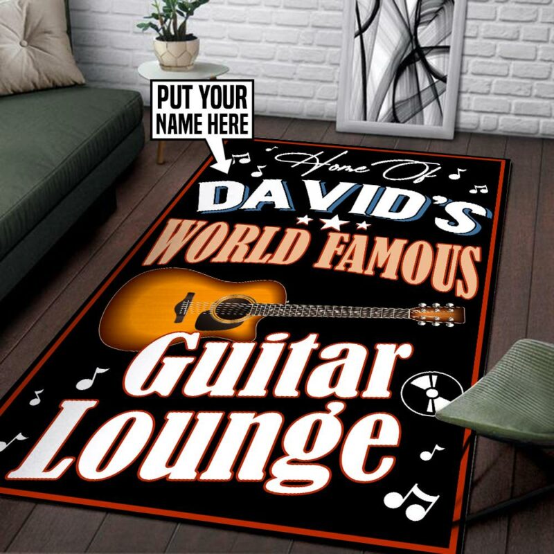 Guitar Area Rugs Personalized Guitar Lounge Rug