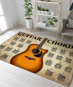 Guitar Area Rugs Personalized Guitar Chords Floor Mat