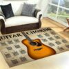 Guitar Area Rugs Personalized Guitar Chords Floor Mat