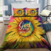 Sunflower God Say You Are Jesus Quilt Bedding Set