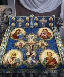 Mother Of God Jesus Quilt Bedding Set