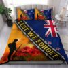 Lest We Forget New Zealand Flag Veteran Quilt Bedding Set