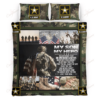 My Son My Hero Love Mom US Army Veteran Quilt Bedding Set