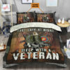 Feel Safe At Night Sleep With A Veteran Personalize Quilt Bedding Set
