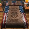 Against All Enemies US Coast Guard Veteran Quilt Bedding Set