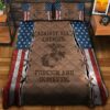 Against All Enemies US Marine Veteran Quilt Bedding Set