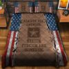 Against All Enemies US Army Veteran Quilt Bedding Set
