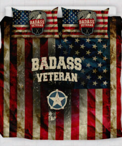 Badass Veteran Quilt Bedding Set