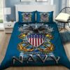 US Navy American Eagle Veteran Quilt Bedding Set