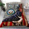 US Navy American Flag Quilt Bedding Set