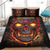 Personalized 82nd Airborne Military Veteran Skull Quilt Bedding Set