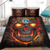 Personalized US Air Force Military Veteran Skull Quilt Bedding Set