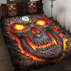 Personalized US Navy Military Veteran Skull Quilt Bedding Set
