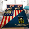 Personalized U.S. Navy Military American Flag Quilt Bedding Set