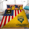 Personalized US Army Military American Flag Quilt Bedding Set